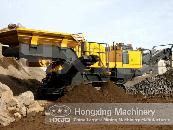 crawler type jaw crusher